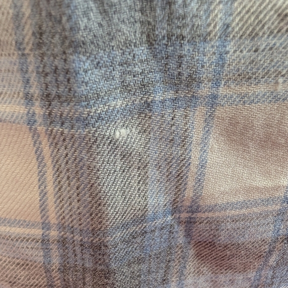 Billy Reid Blue Grey Plaid Cotton Wool Blend Standard Cut Button Up Shirt - M - Picture 15 of 15